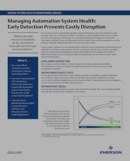 Managing Automation System Health: Early Detection Prevents Costly Disruption